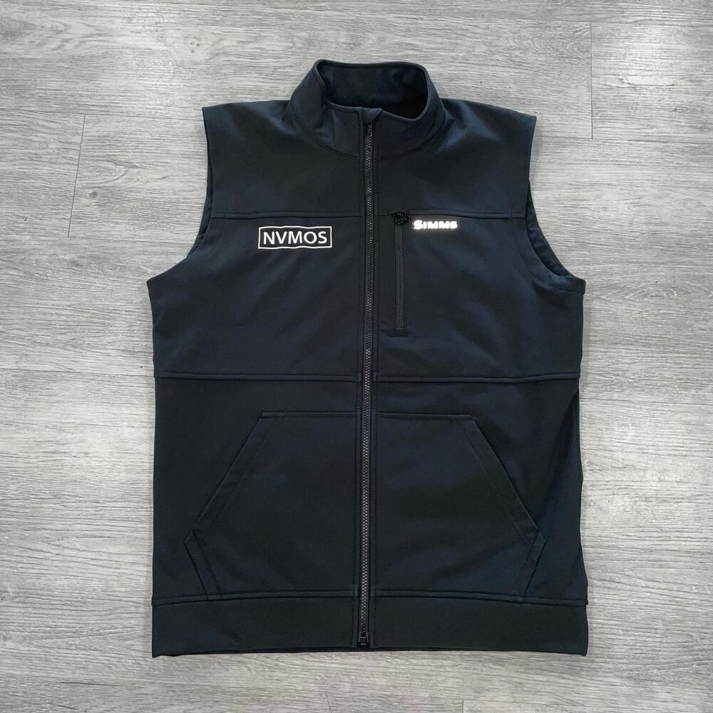 Simms Fishing Fleece Lined Softshell Vest Men’s Medium Full Zip Outdoor Rogue